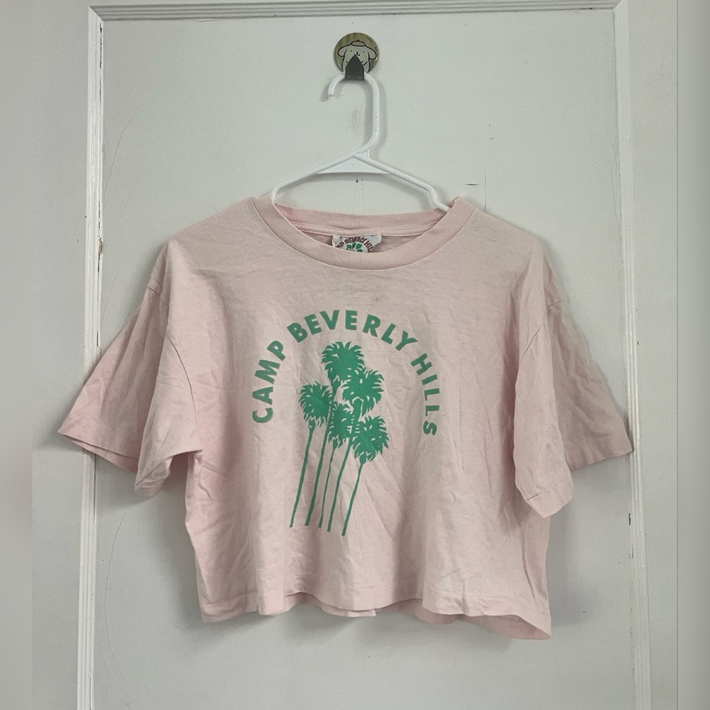 VINTAGE CAMP
BEVERLY HILLS cropped
T-SHIRT LOS ANGELES HOLLYWOOD 80s one size